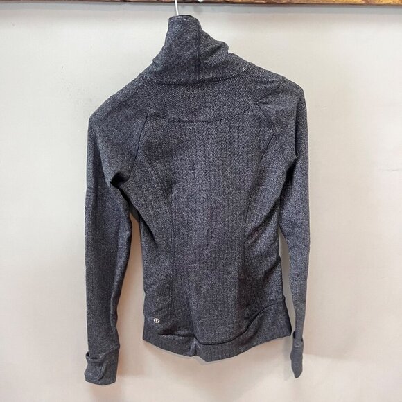 Lululemon Think Fast Pullover Sweater- Size 2 Heathered Herringbone - Picture 4 of 6